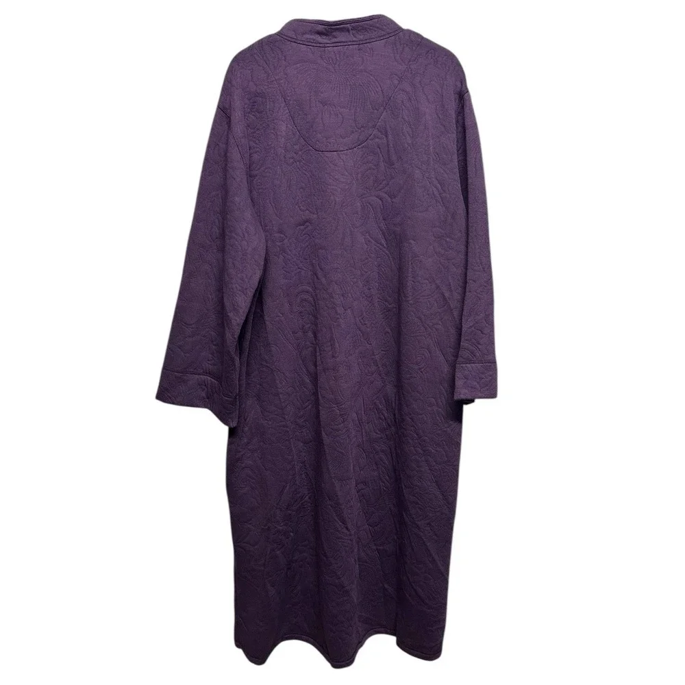 Miss Elaine Robe Size 2XL Purple Housecoat Lounge Sleep Cozy Grandma Plush Zip‎